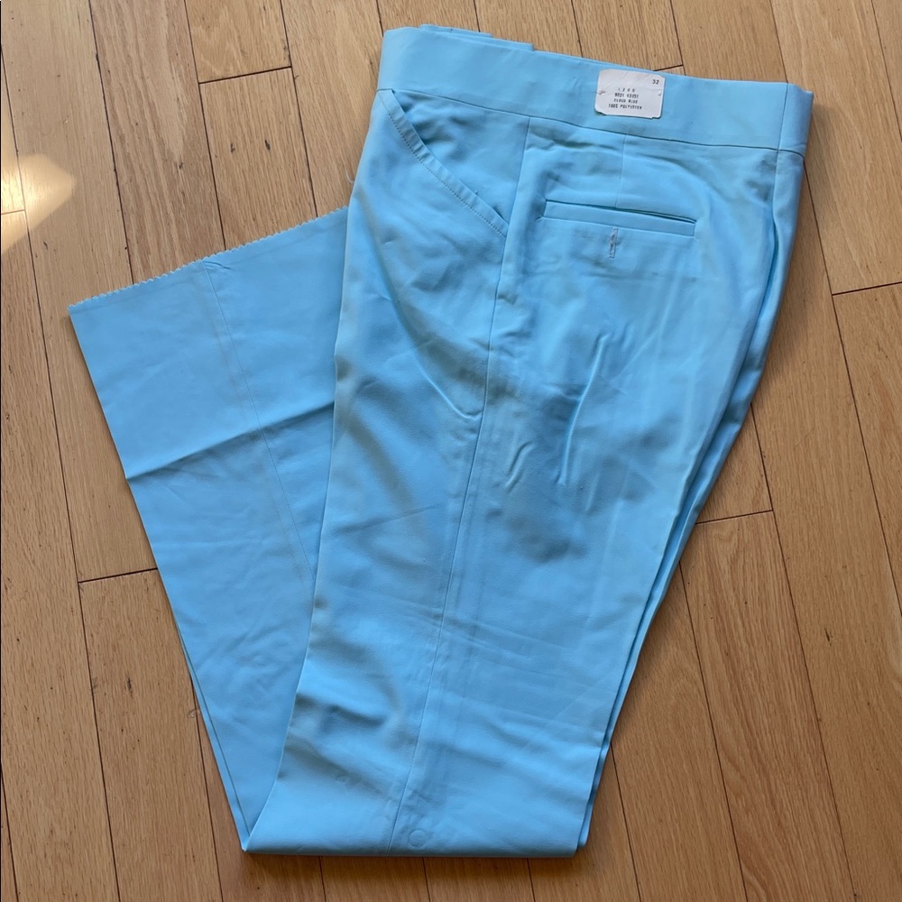 Vintage New with Tags Izod Cloud Blue Polyester Dress Pants
